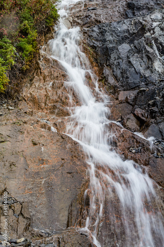 Water cascading over the Cascade mountains. Banff National Park  Alberta  Canada