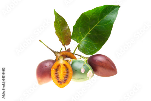 tamarillo isolated on white background photo