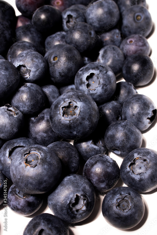 Fresh blueberries close-up of berry isolated on white background Fresh blueberries close-up of berry isolated on white background