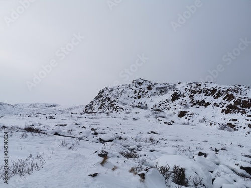 snow covered mountains