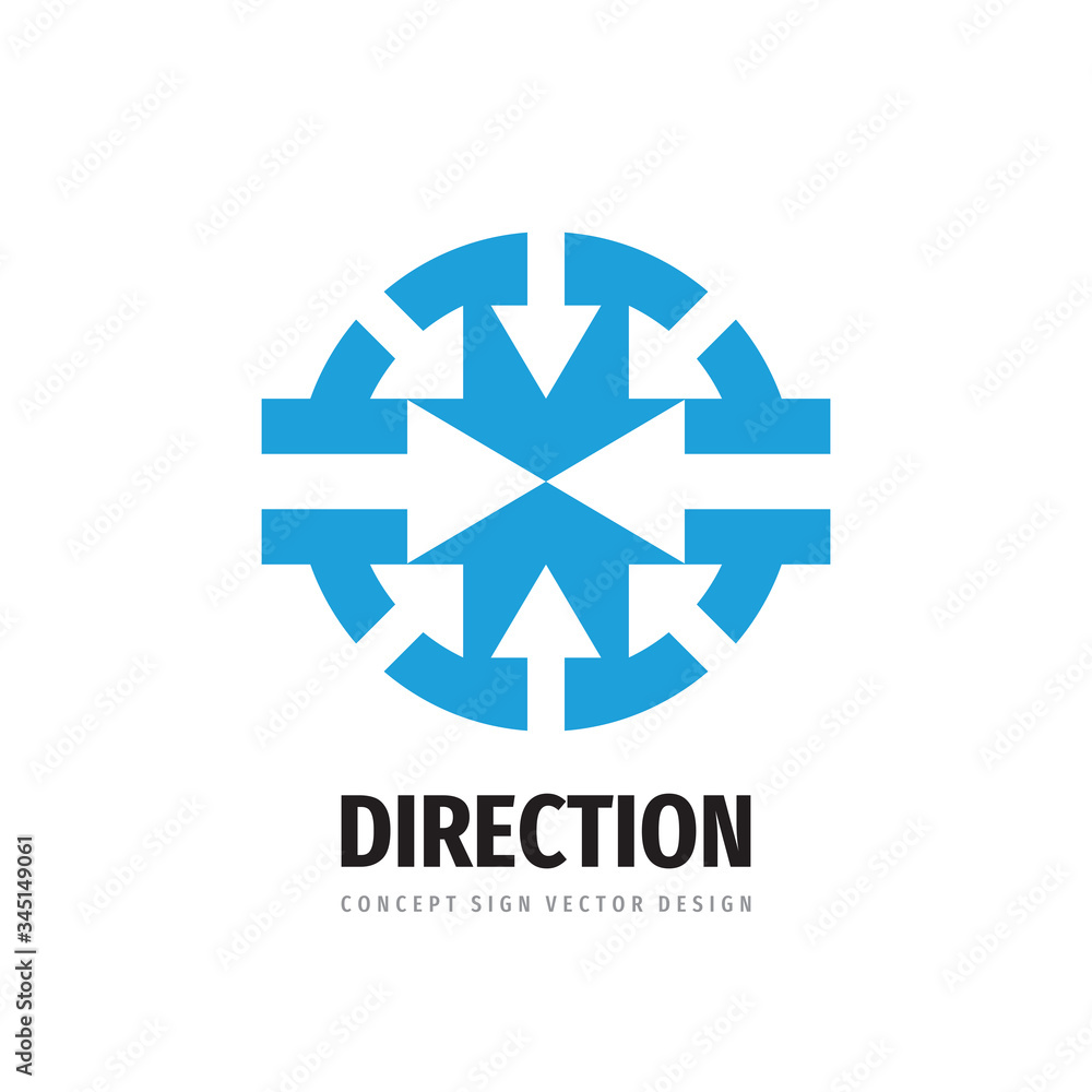 Arrows direction icon logo template design element. Leadership concept logo sign. Business investment trend creative lo sign. Communication symbol. Progress strategy development. Vector illustration. Arrows direction icon logo template design element. Leadership concept logo sign. Business investment trend creative lo sign. Communication symbol. Progress strategy development. Vector illustration.