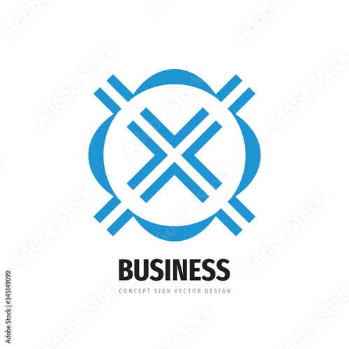 Direction cross - concept business logo vector illustration. Target creative logo sign. Graphic design element. 