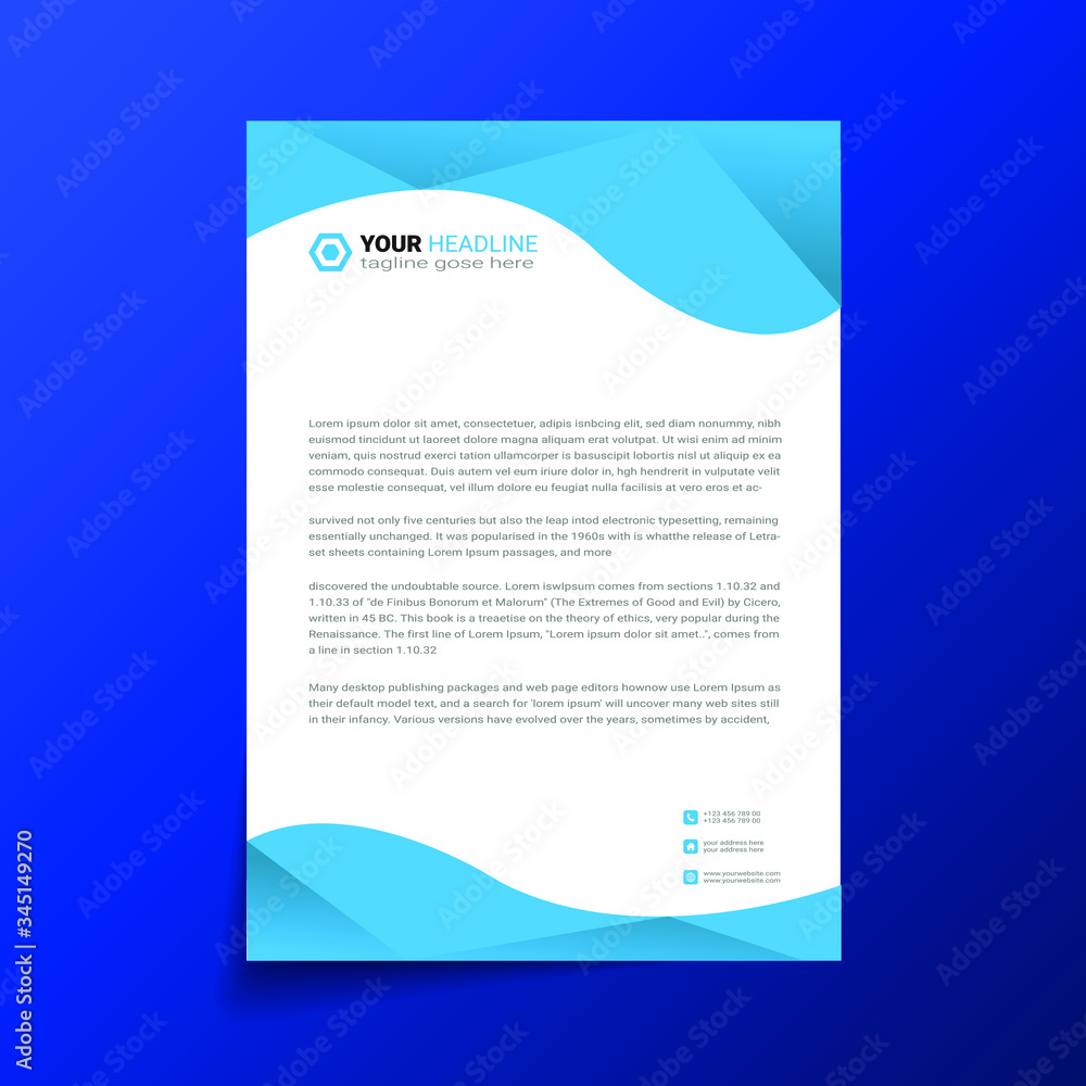 Abstract colorful Business Letterhead Design Abstract colorful Business Letterhead Design