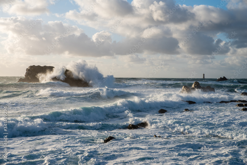 Fototapeta premium Tempête en mer d’Iroise