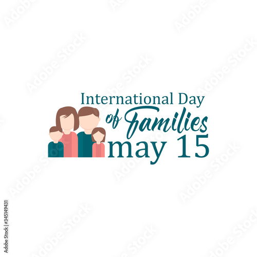 Happy International Day of Families Logo Vector Template Design Illustration