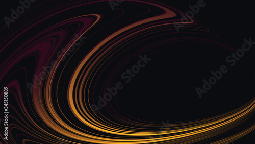 Wallpaper composition of golden fluid line curves, abstract background, trendy mordern graphic element, 3d space
