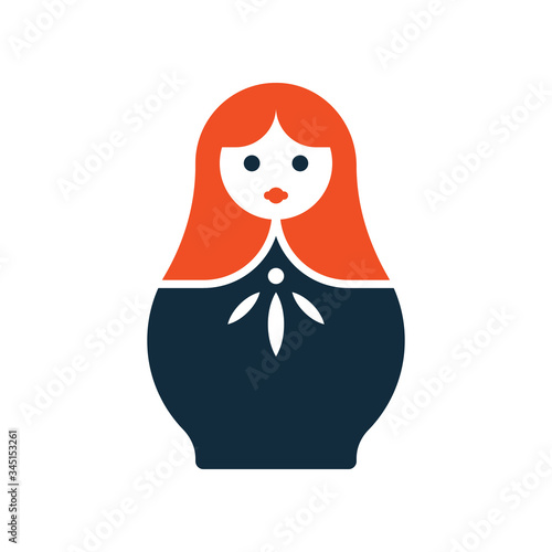 Russian doll toy vector illustration