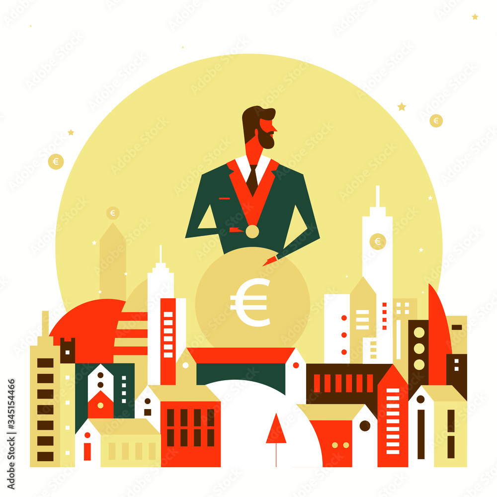 Obraz premium city business man