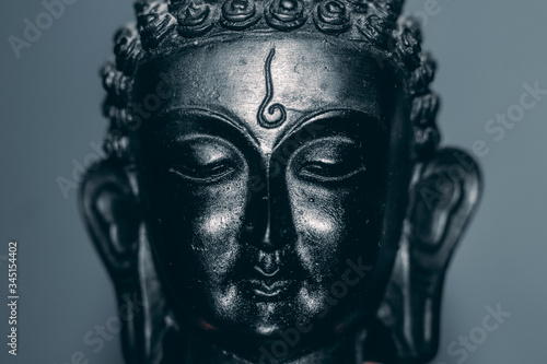 Buddha Head Statue | face | White background | Buddhism