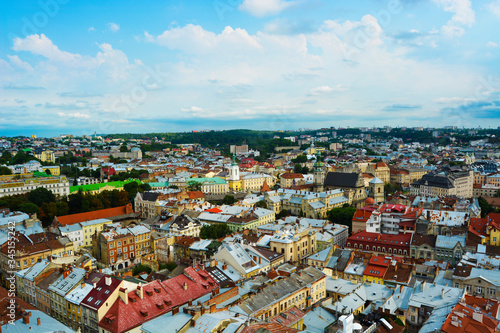 Fototapeta Naklejka Na Ścianę i Meble -  old city aerial view
