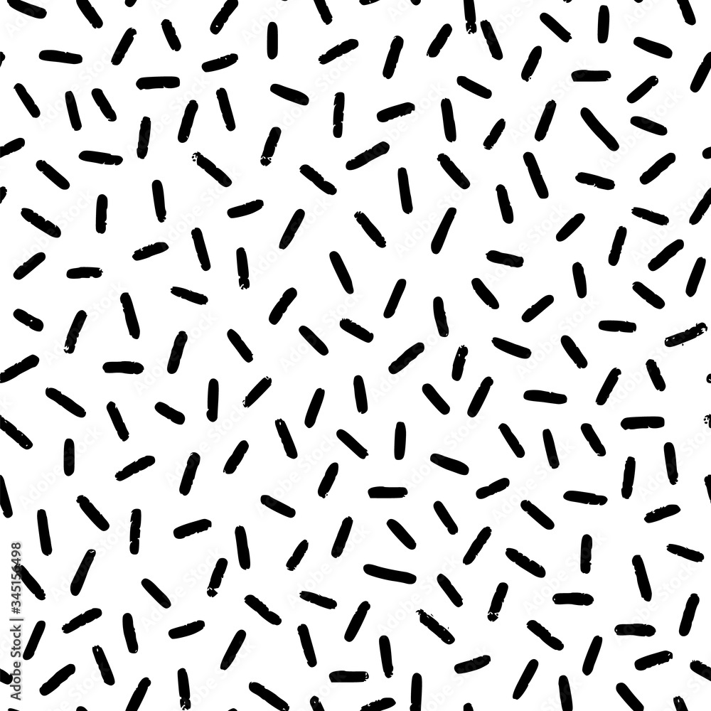 Hand-drawn black and white seamless herringbone and tweed texture. Vector repeat pattern. Hand-drawn black and white seamless herringbone and tweed texture. Vector repeat pattern.