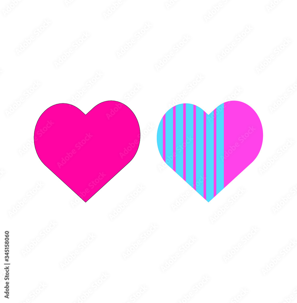 red heart icon vector  illustration