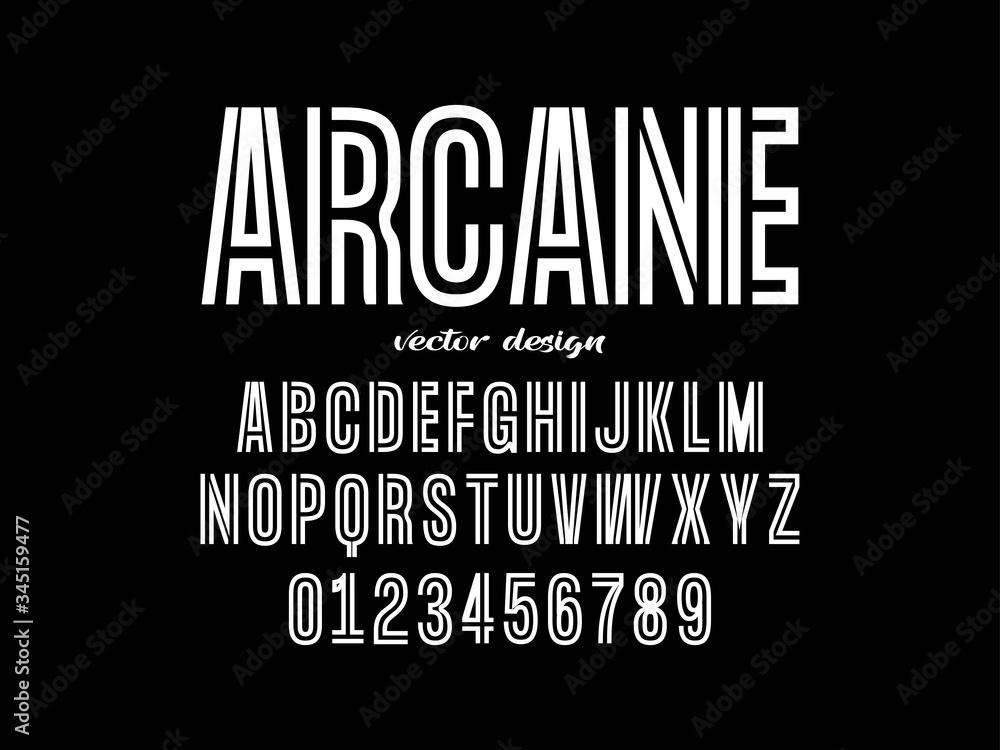 Obraz premium alphabet font, modern design , vector of colorful stylized, shadow effect