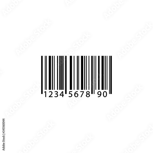 Barcode icon in black on isolated white background. EPS 10 vector.