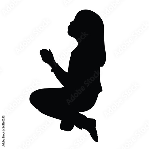 a girl body silhouette vector