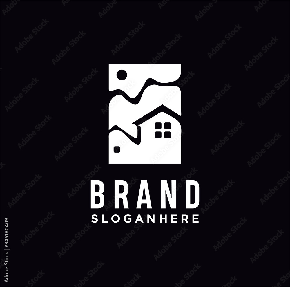 House Logo Design Template. Home Logo icon, Mortgage Logo emblem vector, Real Estate Logo Silhouette design hipster vintage House Logo Design Template. Home Logo icon, Mortgage Logo emblem vector, Real Estate Logo Silhouette design hipster vintage