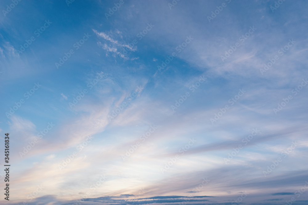 Amazing cloudscape on the sky at sunset time. - obrazy, fototapety, plakaty 