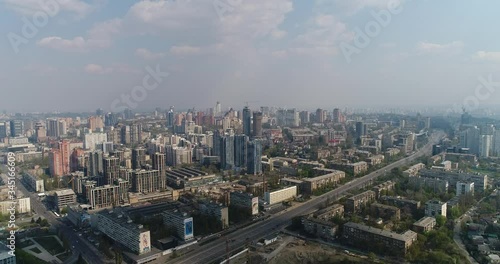 aerial view of Kyiv Ukraine