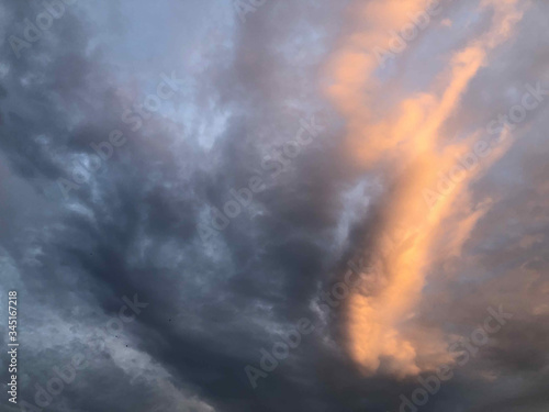 dramatic sky with clouds