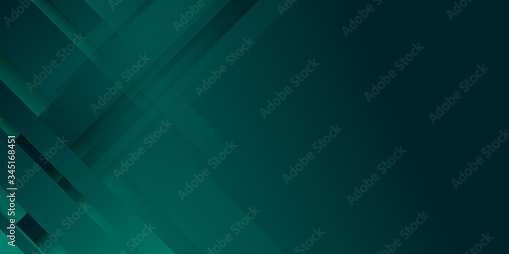 Obraz premium Luxury dark green background with overlap 3D layer