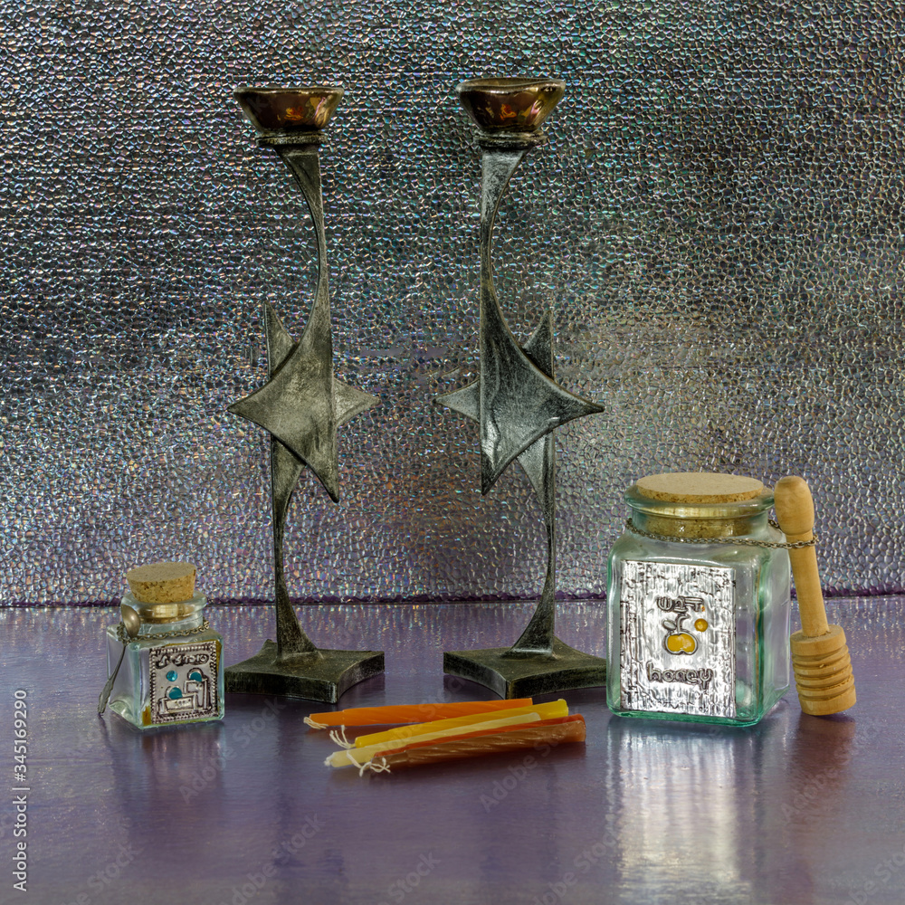 Judaica Artifacts from Jerusalem: Shabbat Candlestick Holders, Candles ...