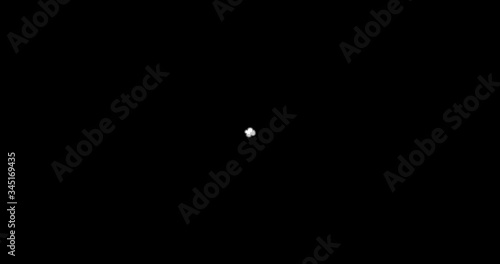 Video transition is drawn explosion with alpha channel 25 fps