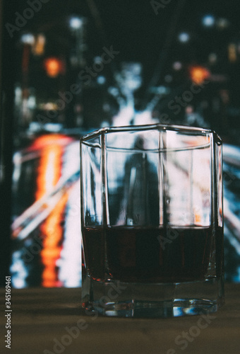 Whiskey, glass