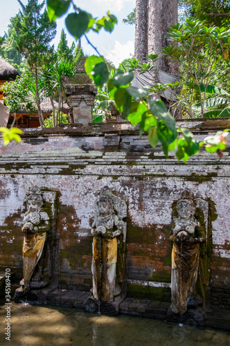 Ceremonial fountain statue Goa Gajah Elephant Cave Bali Indonesia