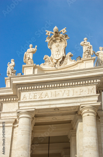 Porta di Papa Alessandro VII piazza San Pietro Rome Italy