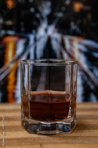 Whiskey, glass