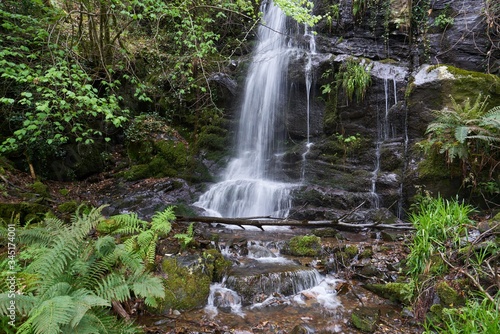 Waterfall in Gondramaz schist village, Portugal