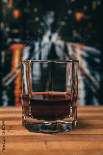 Whiskey, glass