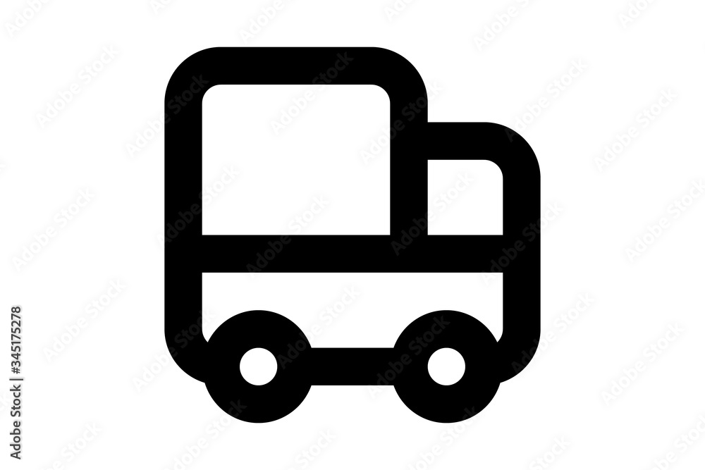 Delivery truck vector icon. Cargo van,logistic symbol. Flat vector sign isolated on white background. Simple vector illustration for graphic and web design.