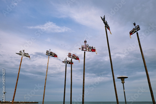 Принти на полотні Traditional carved weathercocks