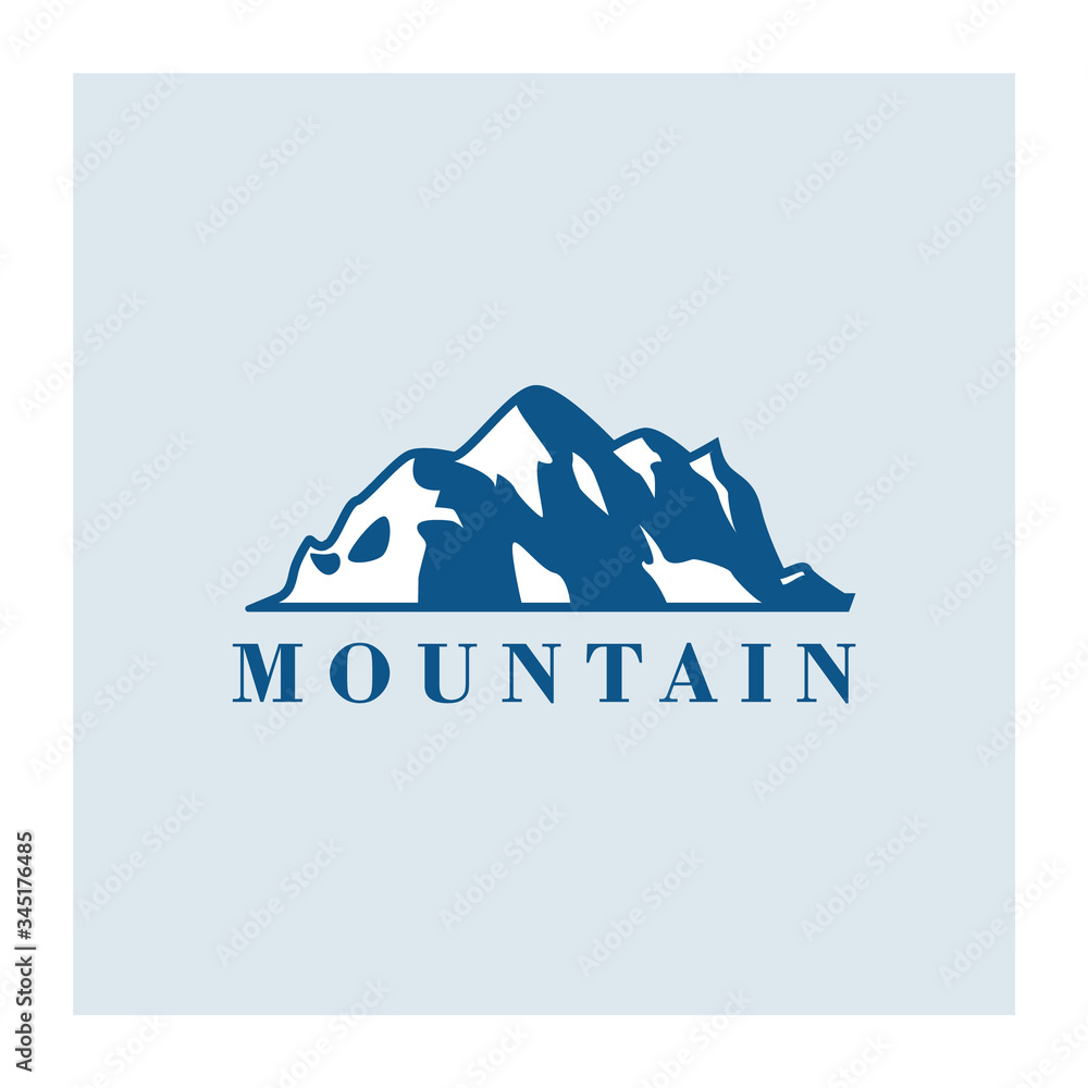 Cool mountain logo vector