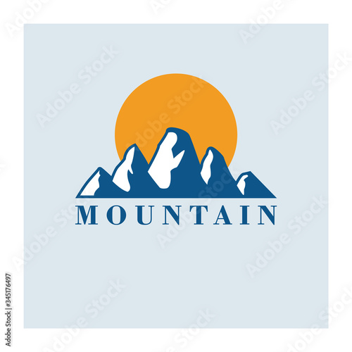 Cool mountain logo vector