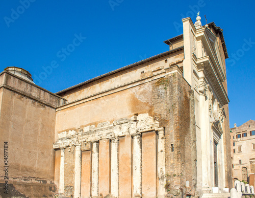 Photography St Nicholas in Prison (in italian San Nicola in Carcere) Rome Italy