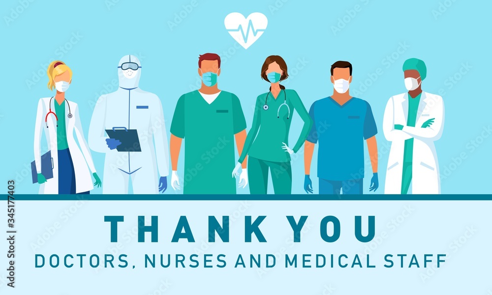 Thanks message design for healthcare professionals