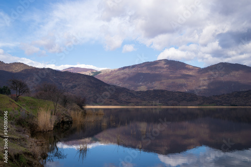 Wonderful scenery by the lake Zazari, Florina, Greece