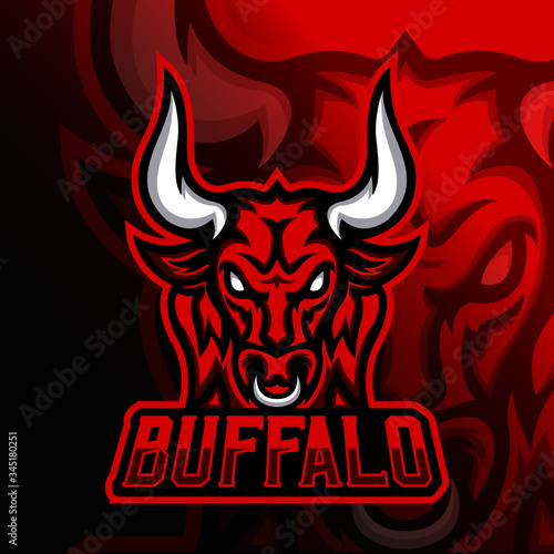 Bulls esport mascot logo design