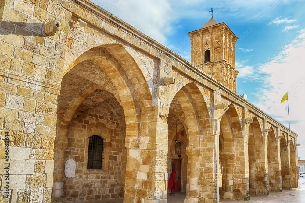 View of the Church of Saint Lazarus, a late-9th century church in Larnaca, Cyprus. It belongs to the Church of Cyprus, an autocephalous Greek Orthodox Churchus Greek Orthodox Church