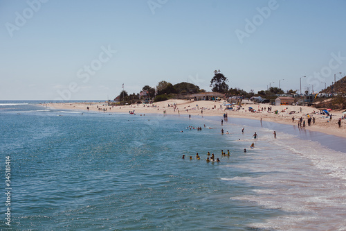 Malibu beach in the sunshine photo