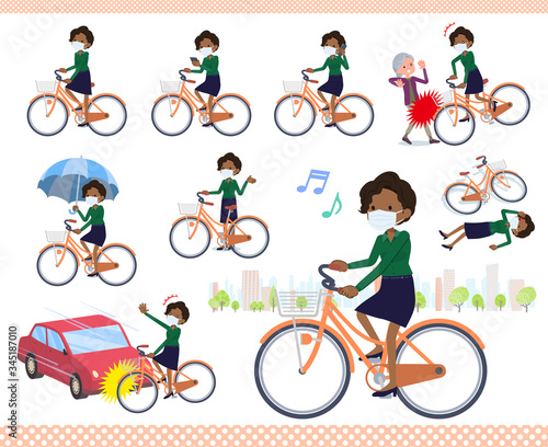 flat type mask business black women_city cycle