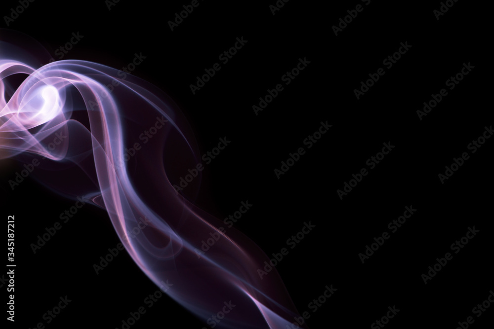 Abstract overlay pink smoke in shape of lightning on black background Abstract overlay pink smoke in shape of lightning on black background