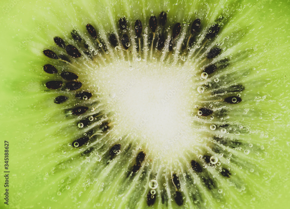 Kiwi Fruit Slice. Macro seeds. Fresh Green Kiwi slice. Kiwi Fruit Slice. Macro seeds. Fresh Green Kiwi slice.