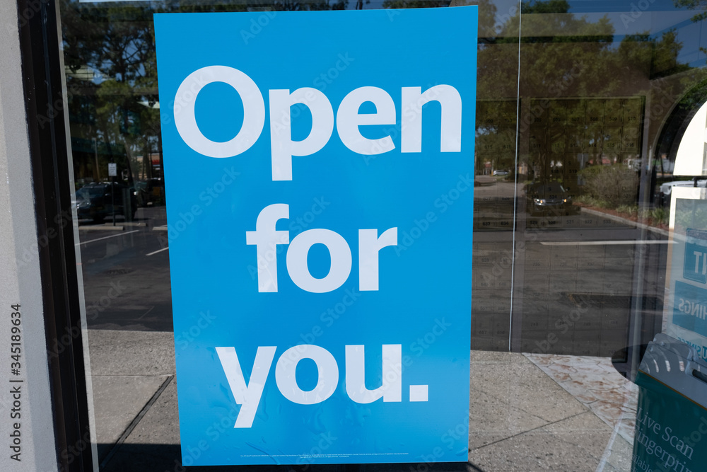 Open during Covid 19 shutdown sign