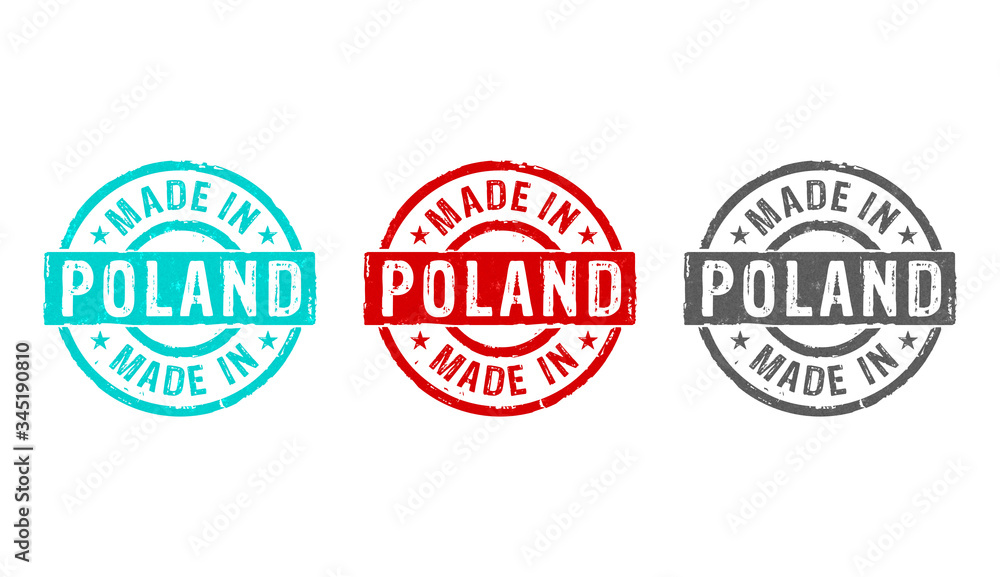 Made in Poland stamp and stamping