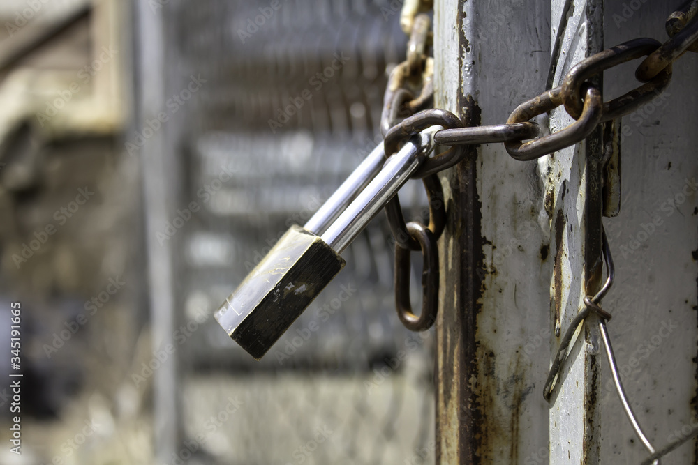 Padlock with chains Padlock with chains