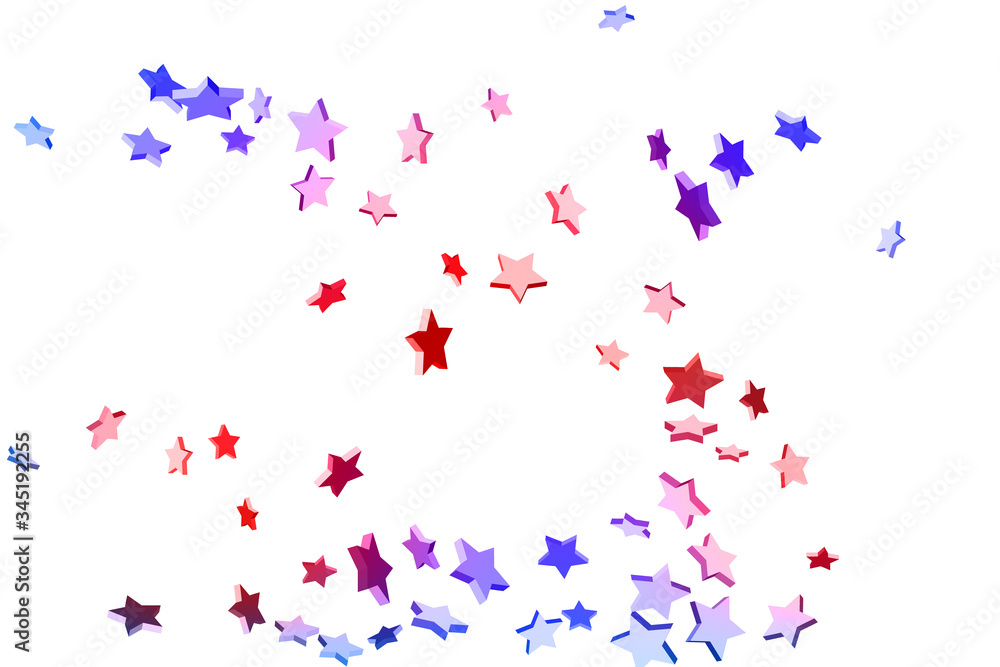 Abstract confetti flying star.