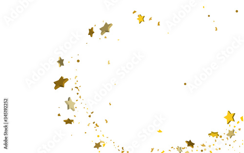Gold volumetric star-confetti